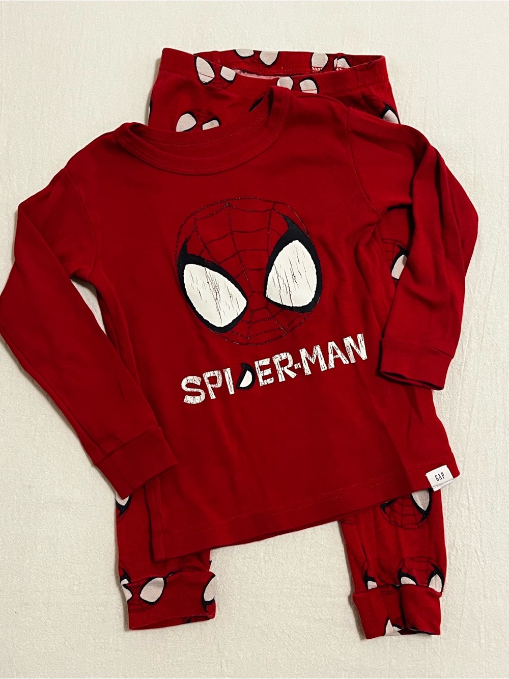 Baby Gap Marvel Spider-Man Two Piece Pajama Set Organic Cotton Toddler Boys 3